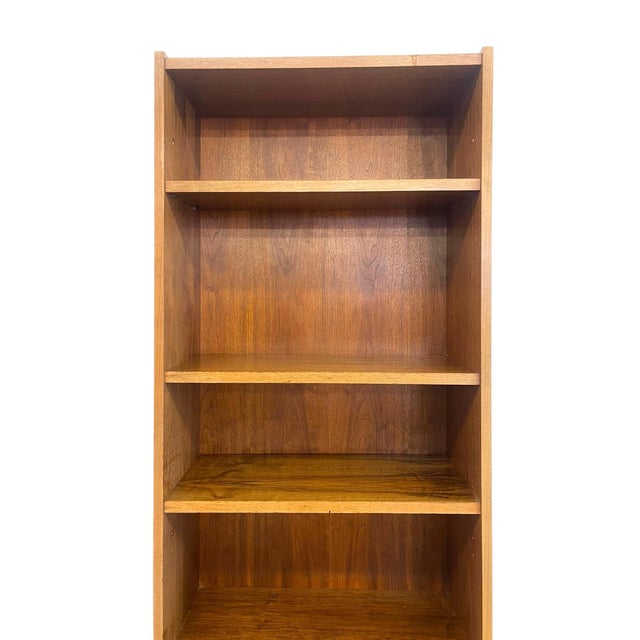Vintage Mid Century Modern Bookshelf Cabinet With 4 Drawers For Sale In Seattle - Image 6 of 11