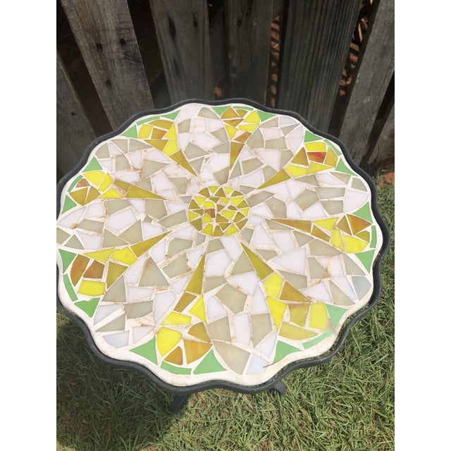 Add a cheerful pop of color and sculptural charm to your space with this **Vintage Mid-Century Modern Mosaic Ceramic...