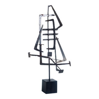 1950s Studio Forged Metal Sculpture For Sale