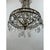 Vintage French Empire Style Gilt Bronze & Tiered Crystal & Beads Chandelier For Sale - Image 13 of 14