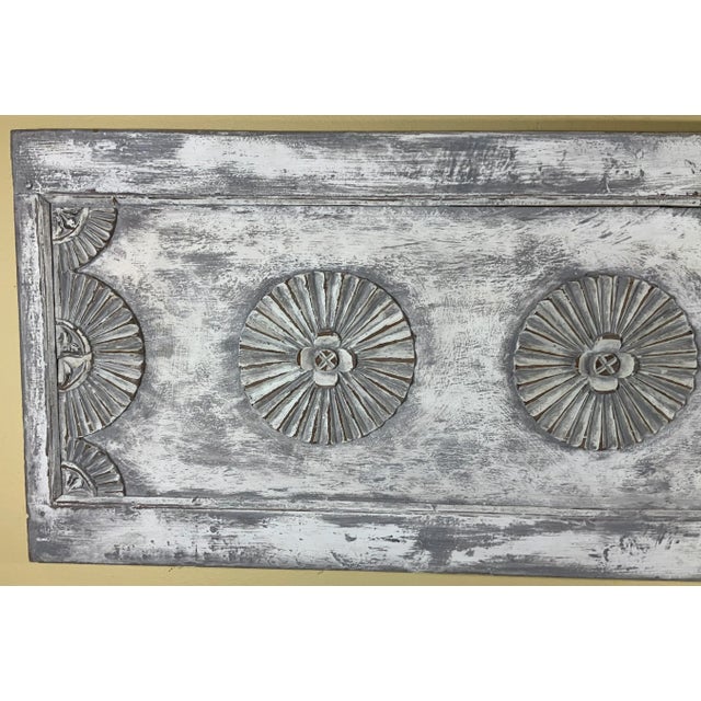 Vintage Hand-Carved Architectural Wood Wall Hanging For Sale In Miami - Image 6 of 12