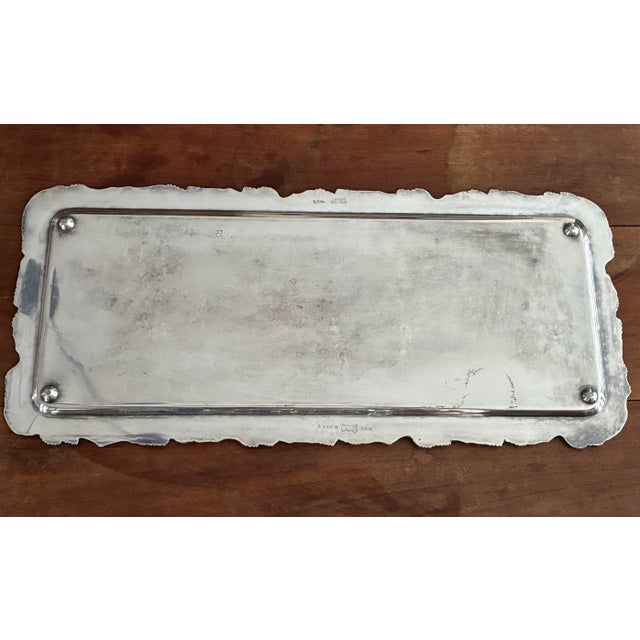 Antique Silverplate Liqueur Service - Ewer, 6 Goblets & Tray - Bacchus Grape - Homan Silver Co. c.1900–1930 For Sale - Image 10 of 10