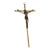 Antique Bronze Crucifix on Brass Cross For Sale