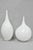 Modern Decorative Modern White Bulbous Art Glass Vessel Vase by Lazy Susan - 2 Pc Set For Sale - Image 3 of 18