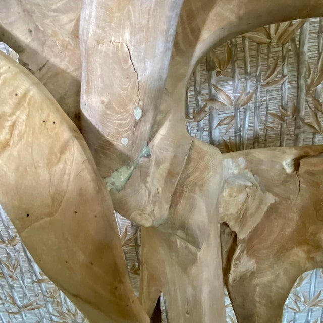 Monumental Teak Root Sculpture 7' Tall For Sale - Image 15 of 18