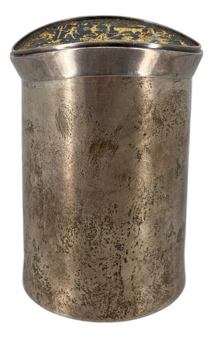 Lidded Box in 925 Sterling Silver with Enameled Zodiac Signs, 1960s