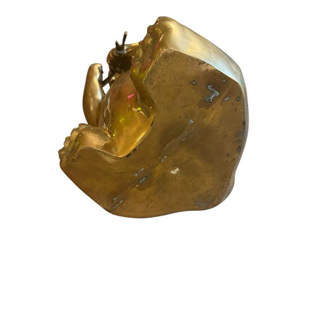 MCM Brass Panda Statue Figurine For Sale - Image 11 of 17
