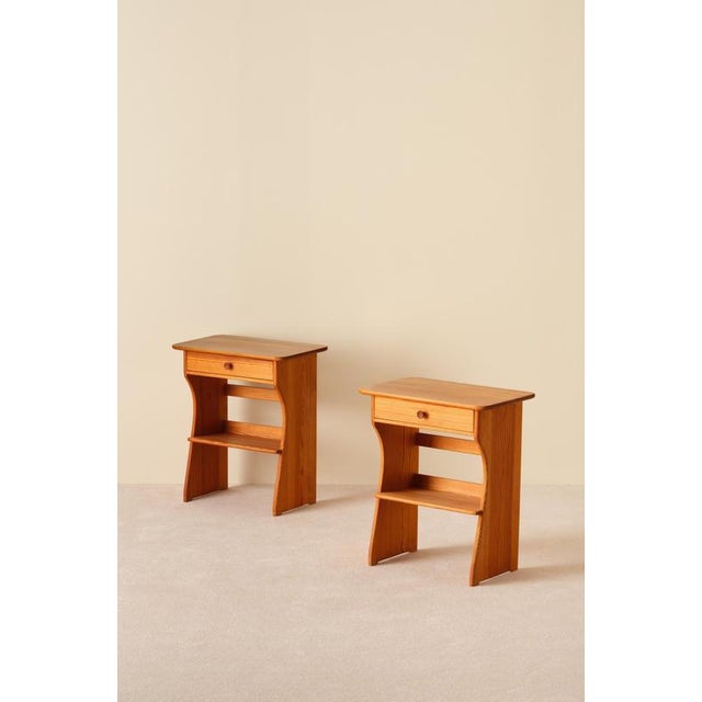 Guldheden Bedside Tables by Carl Malmsten, 1960s, Set of 2 For Sale - Image 3 of 10