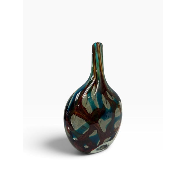 Signed 1959 Mid-Century Kosta Vicke Lindstrand Swedish Art Glass Teardrop Vase For Sale - Image 4 of 9