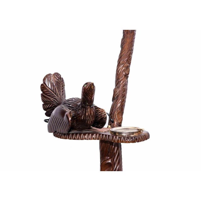 Beech floor lamp is an original design lamp realized by Aldo Tura in the 1950s A unique carved wooden floor lamp with...