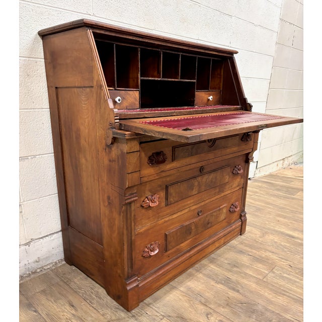 Antique Victorian Eastlake Secretary Desk Chest of Drawers For Sale - Image 11 of 17