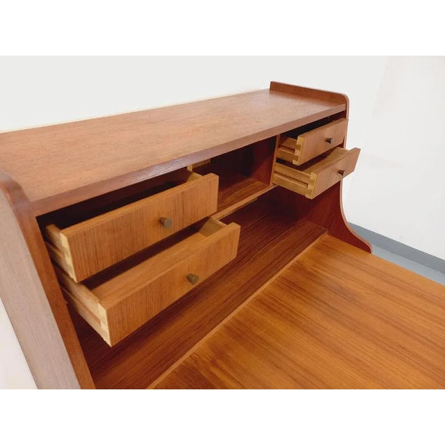 1960s Mid-Century Danish Secretaire in Teak by Gunnar Nielsen Tibergaard For Sale - Image 5 of 13
