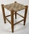 Antique Turned Wood Woven Top Stool For Sale - Image 4 of 8
