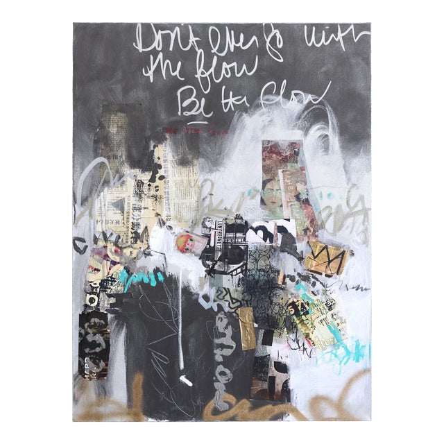 Subway Sonnet #107 - Large Mixed Media Abstract Expressionism Painting Original Artwork by Susan Washington For Sale