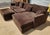 Crate & Barrel Chocolate Colored Sectional Sofa With Storage Ottoman Attributed to Crate and Barrel For Sale - Image 4 of 7