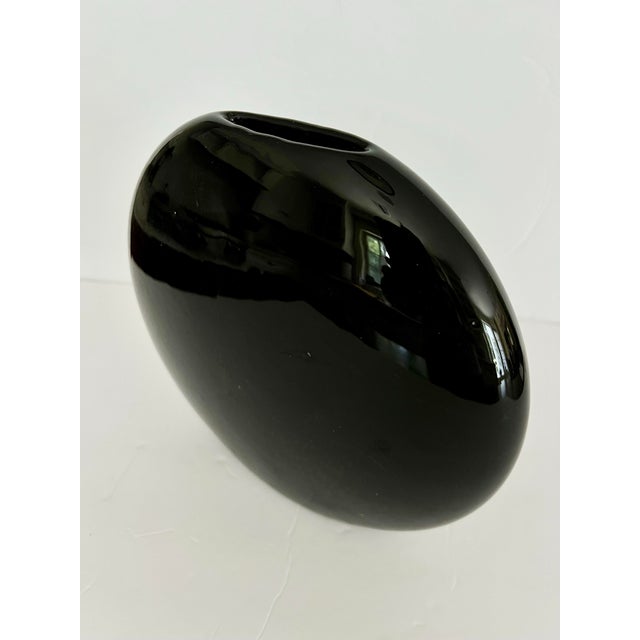 Ceramic Vintage Round Flat Vase Rosenthal Netter For Sale - Image 7 of 7