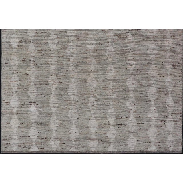 Modern Moroccan Rug by Keivan Woven Arts With All-Over Pattern 8'8 X 11'5 For Sale - Image 4 of 12