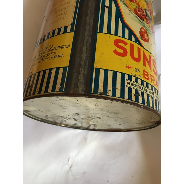 Vintage Sunshine Brand Fruit Tin Chairish