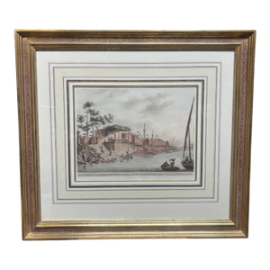 Mayer, Luigi "The Town of Foua, Banks of Nile, 1839" With Gold Frame