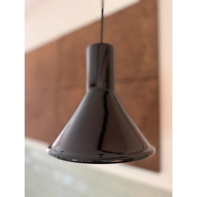 Glass Aubergine P&T Mini Pendant Light by Michael Bang for Holmegaard, 1970s For Sale - Image 7 of 11