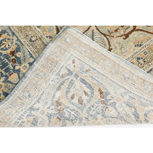 Persian Fine Antique Persian Tabriz Handmade Wool Rug For Sale - Image 3 of 8