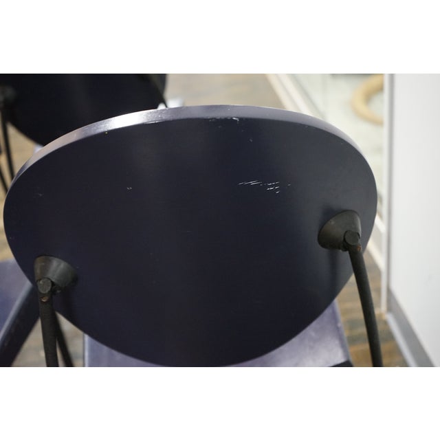 Set of 7 Dakota Jackson Memphis Style Vik-Ter Chairs in Eggplant For Sale - Image 12 of 16