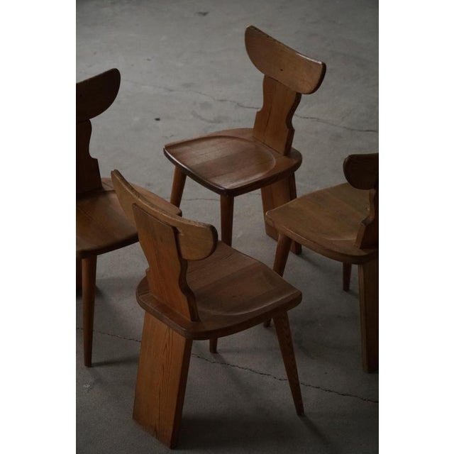 Pine Ängåsen Dining Chairs from Ferdinand Lundquist, Sweden, 1940s, Set of 4 For Sale - Image 16 of 18