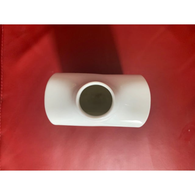 Contemporary Furstenberg Germany White Modern Contemporary Organic Porcelain Bottle Vase For Sale - Image 3 of 7
