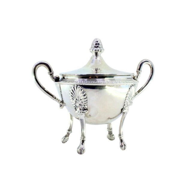 Silver Sugar Bowl with Reliefs and Friezes For Sale - Image 6 of 6
