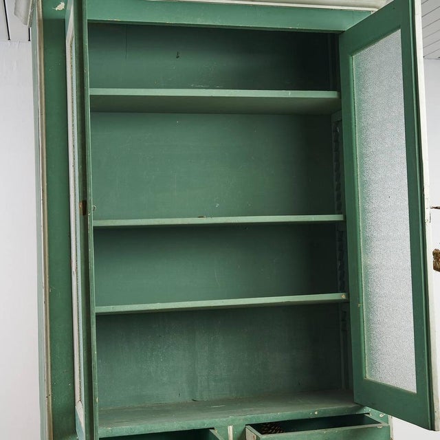 Vintage Green Cabinet in Wood For Sale - Image 6 of 9