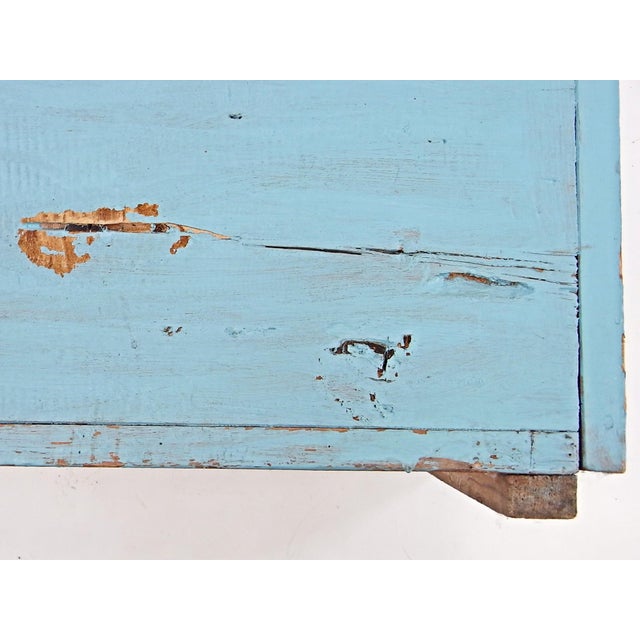 Blue Trunk in Softwood with Cord Handles For Sale - Image 16 of 18