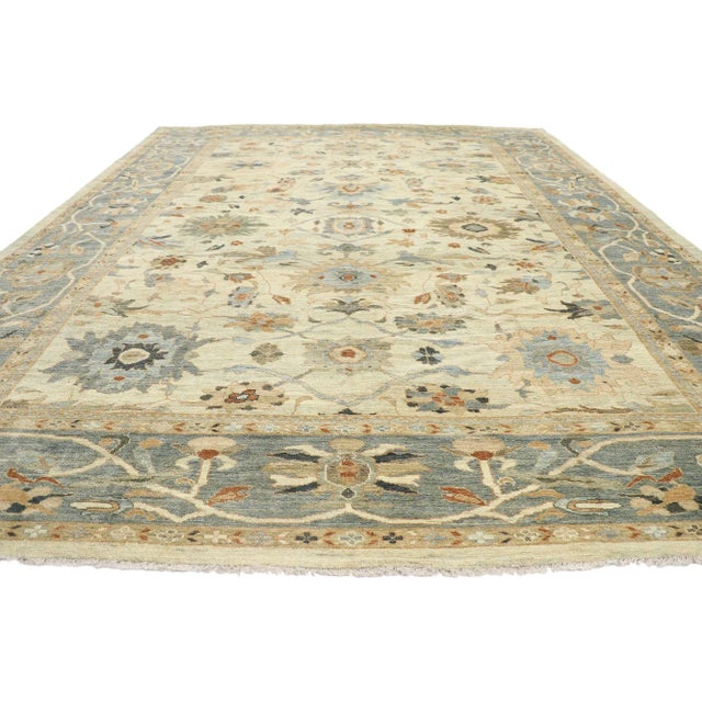 Modern Persian Sultanabad Rug - 11'10 X 15'06 For Sale - Image 3 of 9