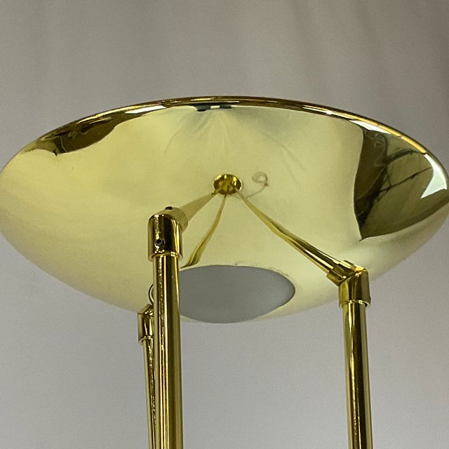 1970s Vintage Modern Art Deco Torchiere Halogen Bulb Floor Lamp. For Sale - Image 6 of 10