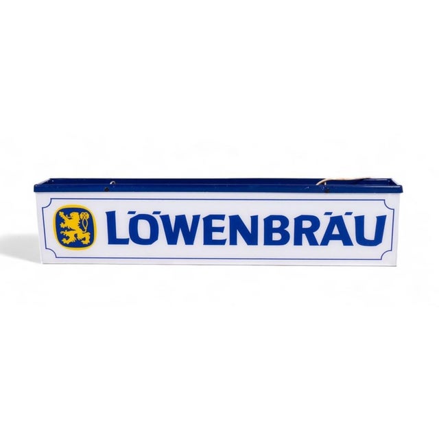 Vintage Beer Lighted Sign in Plastic and Iron from Löwenbräu For Sale - Image 5 of 5