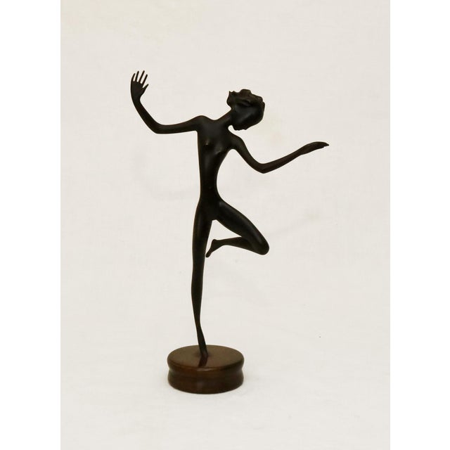 Black Franz Hagenauer, Nude Dancer, 1920s, Brass For Sale - Image 8 of 10