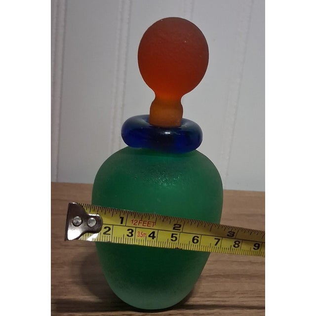 Vintage Franco Moretti Salvo Hand Blown Perfume Bottle. 1980 Post Modern, Signed For Sale - Image 4 of 6