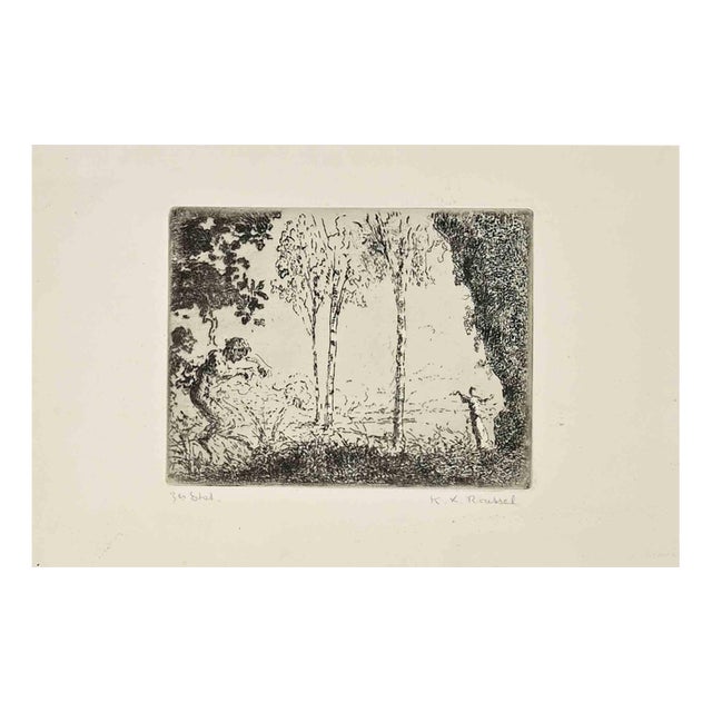 Ker Xavier Rousssel, Nymph and Faun, Print, 1916 For Sale