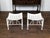 White Pair of Vintage English Egyptian Revival White Thebes Stools with Curving Seats For Sale - Image 8 of 12