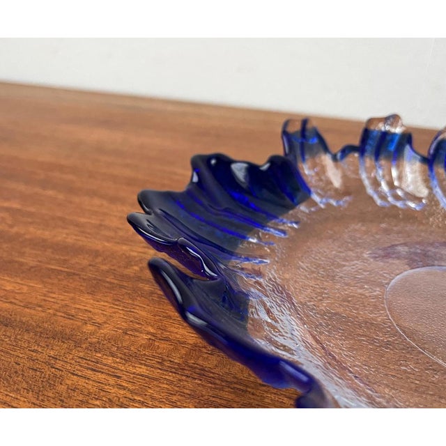 Vintage Art Glass Floral Bowl from Lindshammar, Sweden, 1970s For Sale - Image 12 of 18