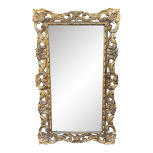 Antique Italian Giltwood Mirror W Venetian Antiqued Glass