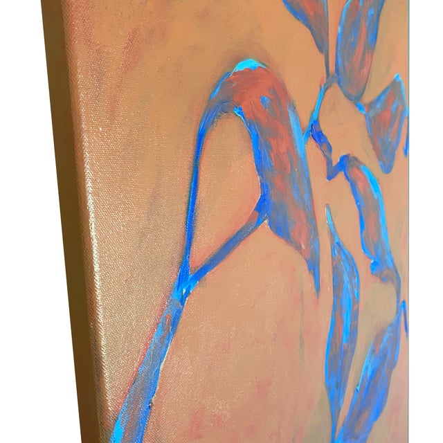 Contemporary Abstract Botanical Acrylic Painting on Canvas, 24x30 Original Modern Organic Art by Tatiana Duperault For Sale - Image 3 of 6