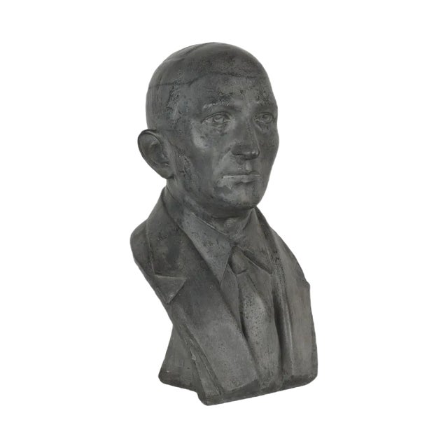 Bust of a Man in Cement For Sale