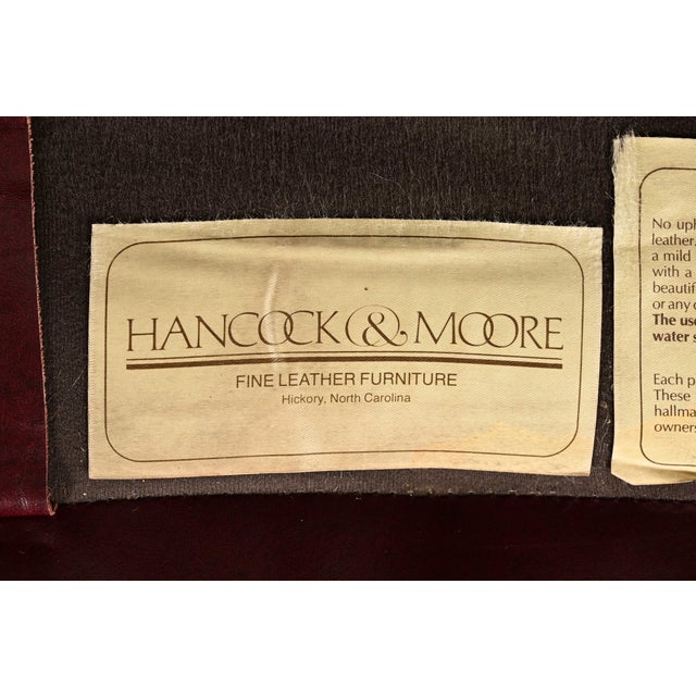 Hancock & Moore Chippendale Wingback Leather Lounge Chairs | Pair For Sale - Image 13 of 14