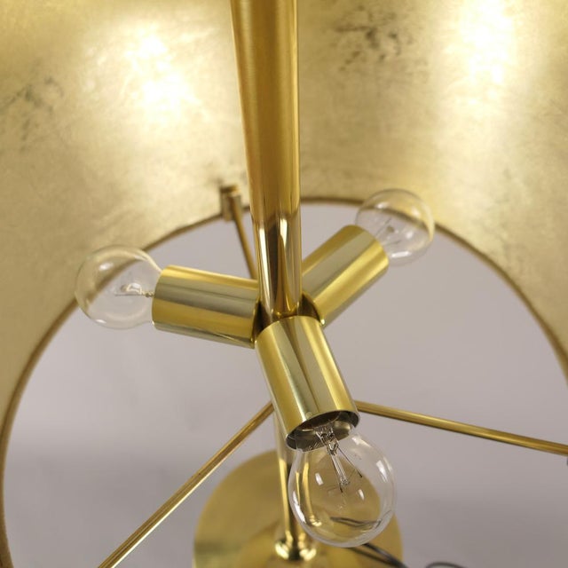 Beige Vintage Italian Table Lamp with Suede Lampshade, 1970s For Sale - Image 8 of 14