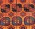 Textile Vintage Wool Ersari Rug in Wool With Gul Design in Orange, Blue, and Brown 5'0 X 8'10 For Sale - Image 7 of 12