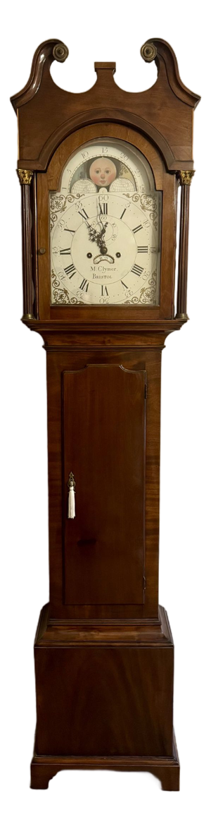Antique George III Mahogany 8-Day Longcase Clock, 1800s