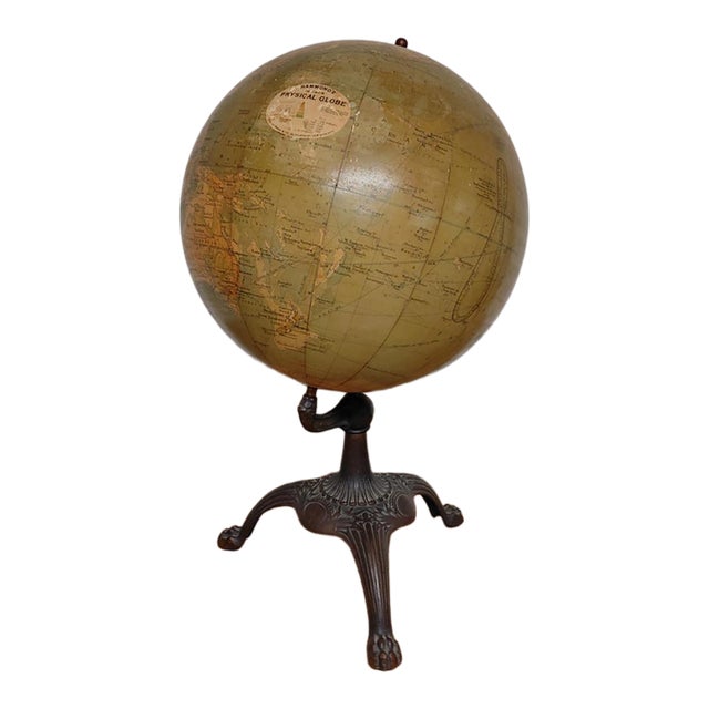 1920s Hammond's 12 Inch Physical Globe For Sale