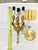 Late 20th Century Empire 3-Light Brass Wall Sconce With Spread-Winged Bird For Sale - Image 4 of 5