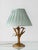 Vintage French Gilt Wheat Sheaf Table Lamp with New Silk Lampshade, 1950s For Sale - Image 18 of 18
