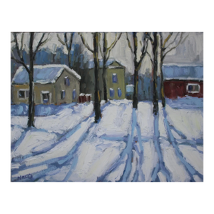 Contemporary Winterscape Oil Painting Landscape
